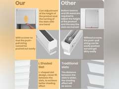 No Tools Cordless Aluminum Mini Blinds for Windows 1" No Drill Metal Room Darkening Horizontal Window Blinds No Screws Venetian Custom Window Shades for Home Office Door,White 50