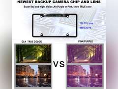 (Similar)GLK License Plate Backup Camera HD Front Rear View Reverse Camera with 7 LED Night Vision 170 Degree Viewing Angle, Waterproof, for Cars 30