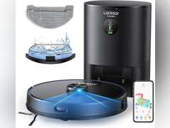 Robot Vacuum and Mop Combo, 3500Pa Robotic Vacuum with 3.5L Self Emptying Station, 250 mins Runtime, LIDAR Navigation, WiFi/APP/Alexa Control, Ideal for Pet Hair, Carpet and Hard Floor 300