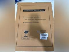 Shadow Box Frame Display Case 12x16 with Removable Shelves, Deep Memory Box Trinket Knick Knack Shelf Cabinet for Collector, Keepsake Coins Military Medals Wedding Flowers Black 40