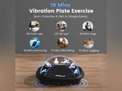 Vibration Plate Exercise Machine, Vibrating Fitness Platform for Lymphatic Drainage, 450 lbs Capacity Full Body Shaker Workout Equipment, Bluetooth Shaping Vibrate Plate, Board Sport for Home Exercise(missing parts) 76
