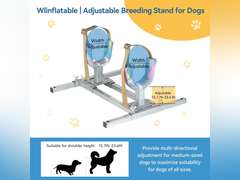 Dog Breeding Stand, Stainless Steel Breeding Stand for Dogs, Shoulder Height 15.7 IN-23.6 IN,Pet Fixed Bracket for Medium to Large Dogs,Adjustable Height and Length,Strong Grooming Breeding Stand M 149