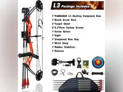 Compound Bow Set 10-40lbs for Pull Child Right Hand Lightweight Design Bow Adjustable 16"~28" Draw Length IBO 290fps New 2024 Professional Set for Youth&Kids 130