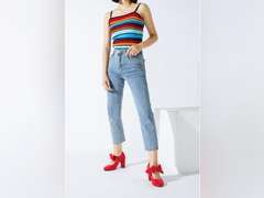 MAIERNISI JESSI Women's Bowknot Mary Jane Block Heel Round Pumps Closed Toe Dress Shoes size 9 34