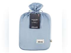 White,Allswell Soft & Silky 4-Piece Blue Illusion Rayon Derived from Bamboo Sateen Bed Sheet Set, Full 49