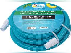 U.S. Pool Supply 1-1/2" x 25 Foot Professional Above Ground Swimming Pool Vacuum Hose with Swivel Cuff - Removable Cuff, Cut to Fit - Compatible with Filter Pumps, Filtration Systems, Chlorinators 30