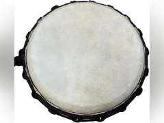 Terre Percussion Djembe Standard line carve Handmade Drum Circle Instrument, Carved Mahogany, 20" tall, 10" head, NK149 135