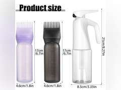 Pimoys Root Comb Applicator Bottle and Continuous Hair Spray Bottle, Hair Oil Applicator Hair Water Mister Oiling Applicator for Dye Hairstyling(similar model) 9