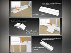 Choice Awards Winner 104.65"-116.38" Baby Gate for Stairs Dog Gate for Doorways Pressure Mounted Self Closing Pet Gates for The House Indoor Auto Close Safety Baby Gate Extra 185