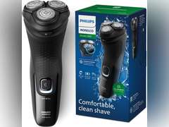 Philips Norelco Shaver 2400 Series, Wet and Dry Electric Shaver, Pop-up Trimmer, P-Cap, Deep Black, Model X3001/90 40