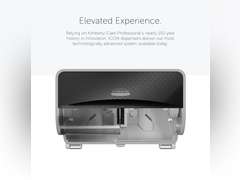 Kimberly-Clark Professional ICON Coreless Standard Roll Toilet Paper Dispenser 2 Roll Horizontal (58722), with Black Mosaic Design Faceplate; 1 Dispenser and Faceplate per Case 60