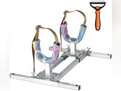 Dog Breeding Stand, Stainless Steel Breeding Stand for Dogs, Shoulder Height 15.7 IN-23.6 IN,Pet Fixed Bracket for Medium to Large Dogs,Adjustable Height and Length,Strong Grooming Breeding Stand M 149