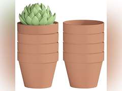 Fcacti Terra Cotta Pots with Drainage Hole - 8 Pack 4.6 Inch Clay Pot Ceramic Pottery Planter Cactus Flower Pots Succulent Pot, Great for indoorourdoor Plants, Crafts and Wedding Favor 23