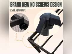 Screw Free Queen Size Bed Frame No Box Spring Needed 14 Inch Queen Platform Heavy Duty Support 650lbs Easy to Assembly,Noise and Tool Free Black Queen Bed Frame 100