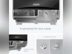 Kimberly-Clark Professional ICON Coreless Standard Roll Toilet Paper Dispenser 2 Roll Horizontal (58722), with Black Mosaic Design Faceplate; 1 Dispenser and Faceplate per Case 60