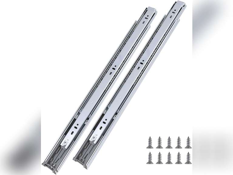Soft Close Drawer Slides 20 inch 3 Folds Full Extension, Ball Bearing ...