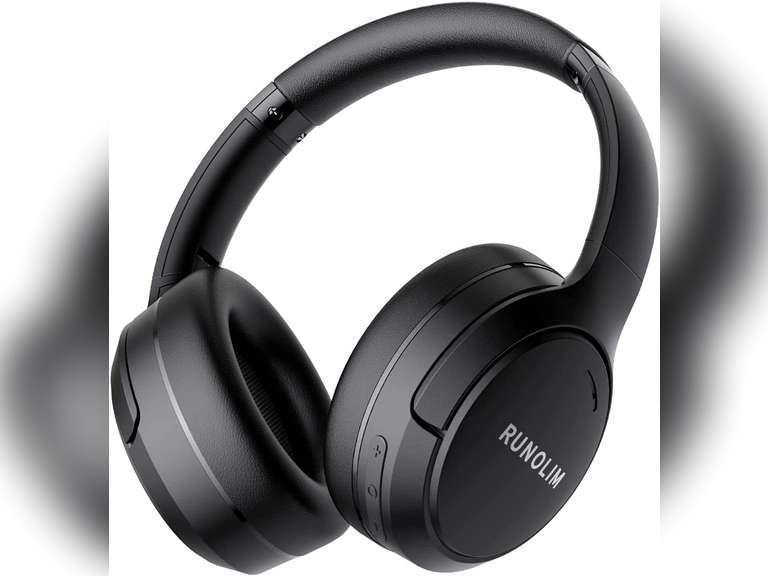 RUNOLIM Hybrid Active Noise Cancelling Headphones, Wireless Over Ear Bluetooth Headphones with Microphone, 70H Playtime, Foldable Headphone with HiFi Audio, Deep Bass for Home Travel Office 22