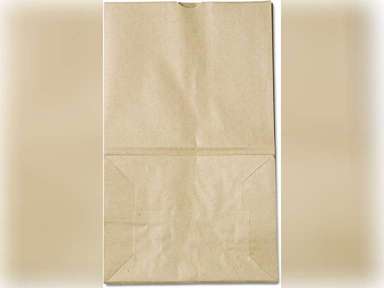 #20SH, 20 LB SHORT SOS BAGS, Heavyduty Lion Flat Bottom Paper Husky Bag Kraft | 200 per Case, 17x12x7 26