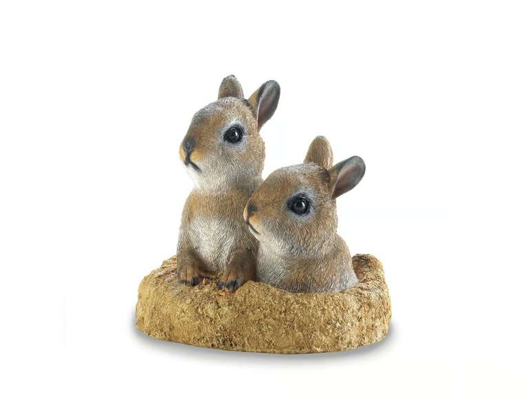 Summerfield Terrace Brown Polyresin 6 in. H Cute Garden Bunnies Outdoor Decoration 24