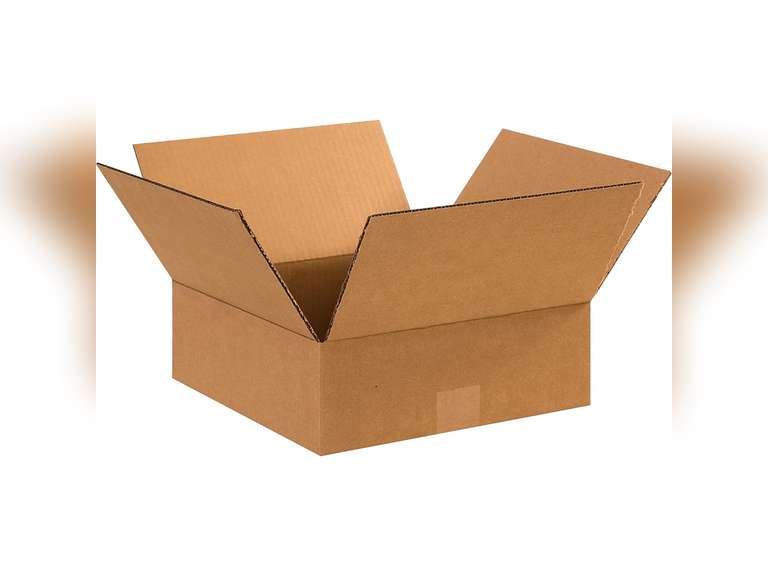 Tape Logic TL12124 Flat Corrugated Boxes, 12" x 12" x 4", Kraft (Pack of 25) 37