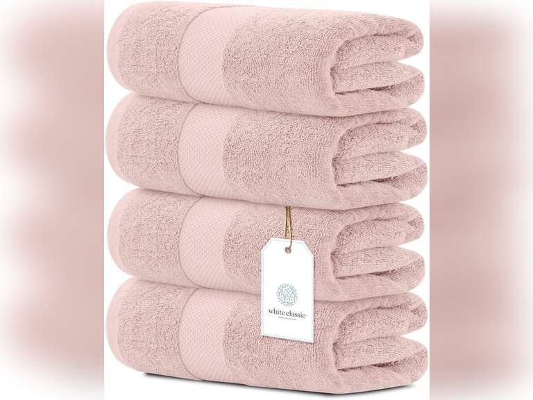(Similar )Bath Towels Set of 4 Large - 700 GSM Cotton Ultra Soft Bath Towels 30 x54 | Highly Absorbent and Quick Dry | Hotel Towels for Bathroom Luxury, Plush Shower Towels, Pink 50