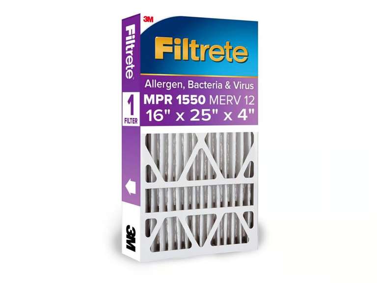 Filtrete 16 in. W X 25 in. H X 4-5/16 in. D Polyester 1550 MPR Pleated Allergen Air Filter 1 pk 37