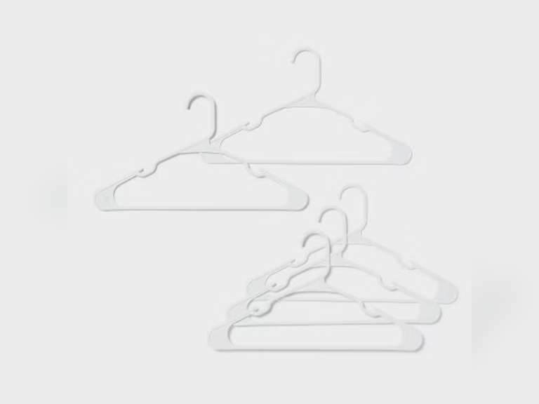 50pk Plastic Hangers White - Room Essentials 8