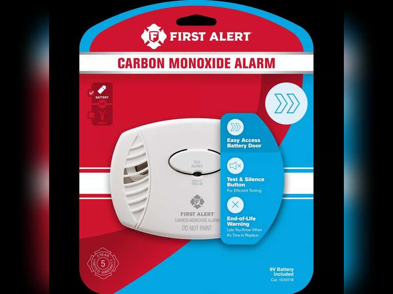 First Alert Battery-Powered Electrochemical Carbon Monoxide Detector 25