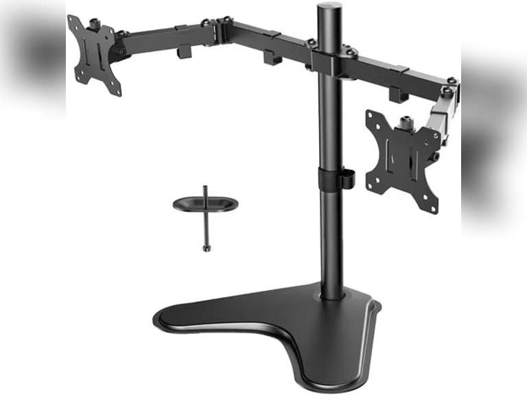 Dual Monitor Stand for Two 13-32 inch Flat Curved LCD Screens with ...