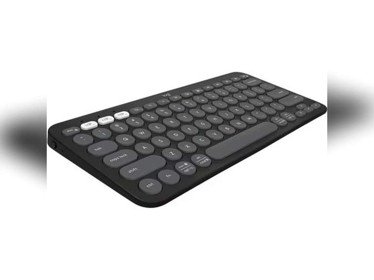 Logitech Pebble Keys 2 K380s Multi-device Bluetooth Wireless Keyboard - Wireless Connectivity - Bluetooth - Chromebook - PC, Mac - AA Battery Size Supported - Tonal Graphite 40