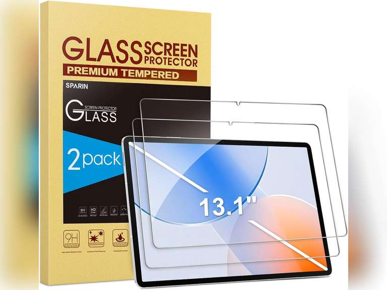 SPARIN 2 Pack 13.1 Inch Screen Protector for Samsung Galaxy Tab S10 FE Plus 2025, Tempered Glass for Samsung Tablet S10 FE+, Case Friendly Accessories, S Pen Compatible, HD Clear Film 15