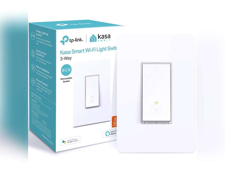 Kasa Smart 3 Way Switch HS210, Needs Neutral Wire, 2.4GHz Wi-Fi Light Switch works with Alexa and Google Home, UL Certified, No Hub Required , white 20