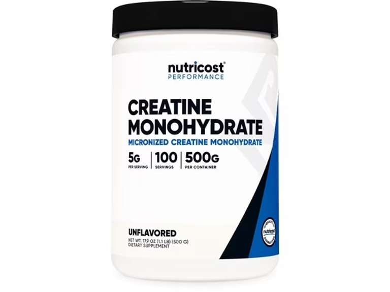 (BB 10/2028) Nutricost Creatine Monohydrate Powder 500 Grams (Unflavored) Supplement 22
