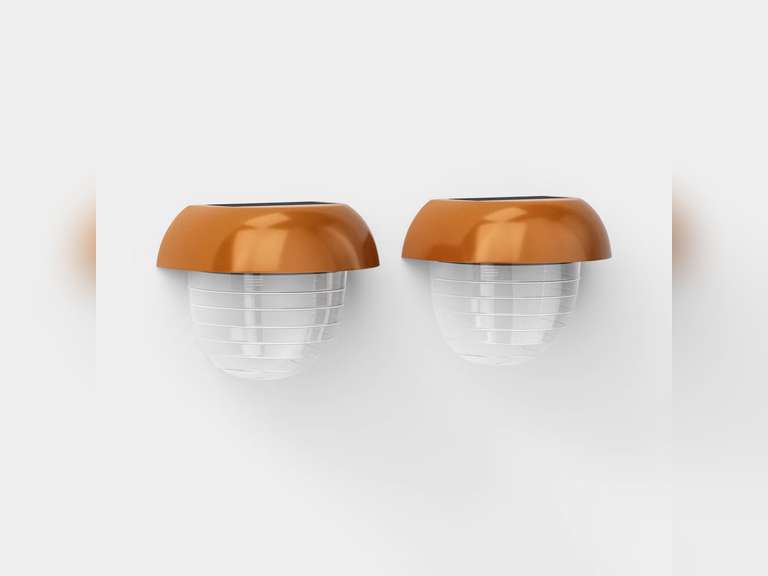 2pk 10L Plastic Deck Solar Outdoor Fence Accent Table Lamp - Threshold 20
