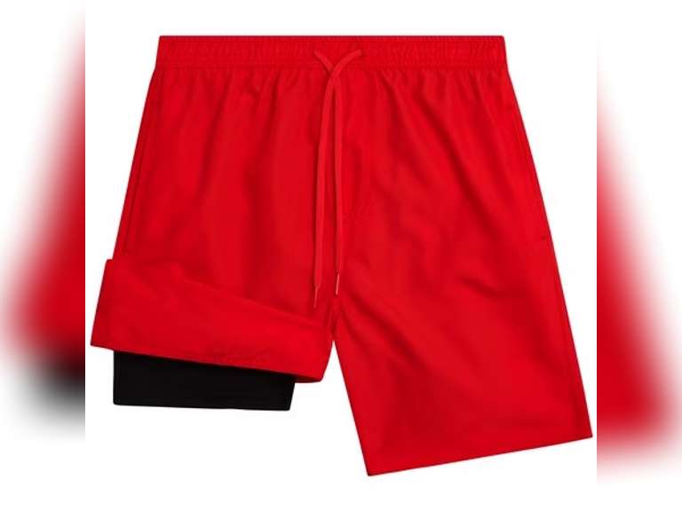 Quad Seven Boys Swim Trunks Quick Dry Swimming Shorts with Compression Liner Size 16/18 15