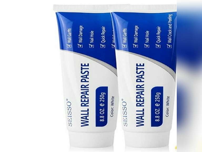 Wall Repair Kit White 8.82 Oz Wall Spackle Cream 2 Counts FU06119 Wall Glue Synthetic Resin and Carbonate SEISSO 22