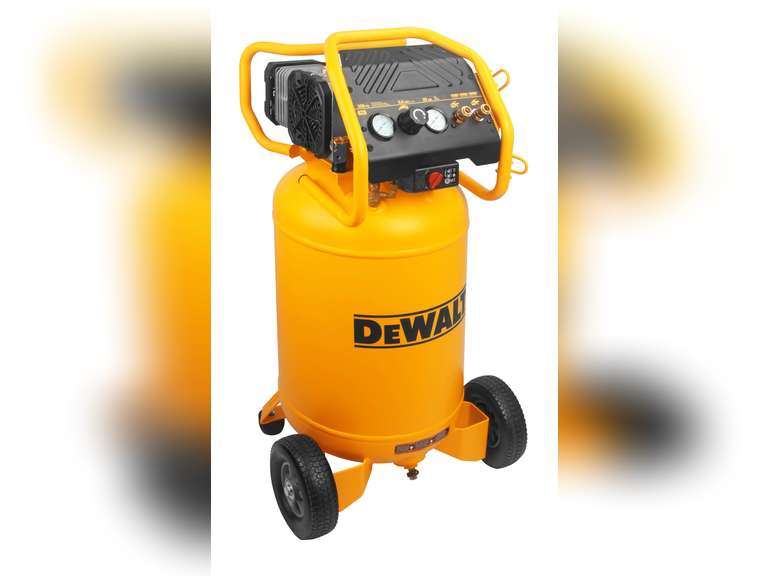 DEWALT XTREME ( see pictures)Quiet 2 Stage 20-Gallon Portable Electric 200 PSI Vertical Air Compressor. Loose pressure switch knob. 549