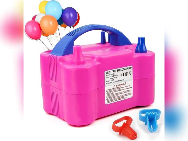 Electric Air Balloon Pump, Portable Dual Nozzle Electric Balloon Inflator for Party Wedding Decoration, 110V 600W Balloon Blower Pump Inflation 15