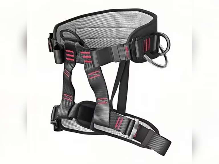 WLGJL Adjustable Thickness Climbing Harness Half Body Harnesses for Fire Rescuing Caving Rock Climbing Rappelling Tree Protect Waist Safety Belts 31