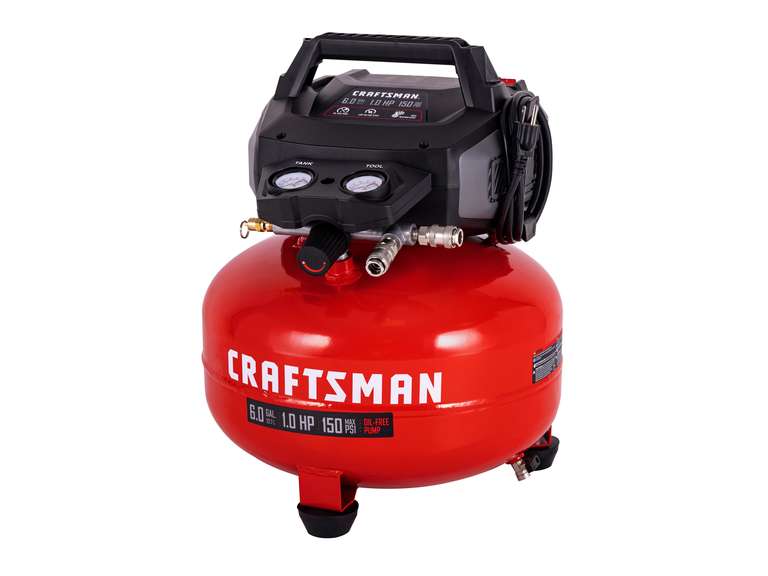 CRAFTSMAN 6-Gallon Portable Electric 150 PSI Pancake Air Compressor 169