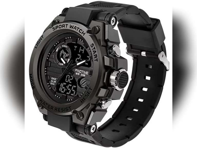 Findtime Men's Military Watch Outdoor Sports Electronic Watch Tactical Army Wristwatch LED Stopwatch Waterproof Digital Analog Watches 40