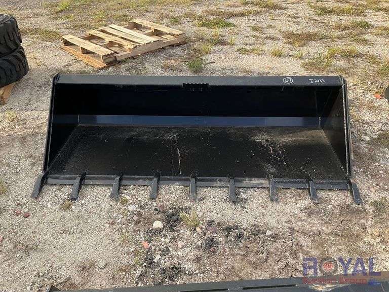 2023 78in Skid Steer Bucket with Teeth Attachment Royal Auction Group