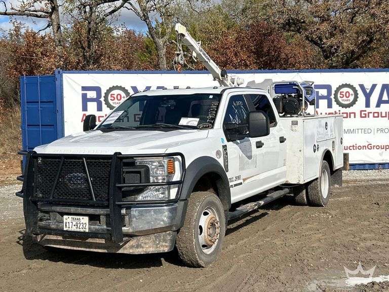 2021 Ford F-450 4x4 Crew Cab Liftmoore 3612 1.5 Ton Crane Service Truck