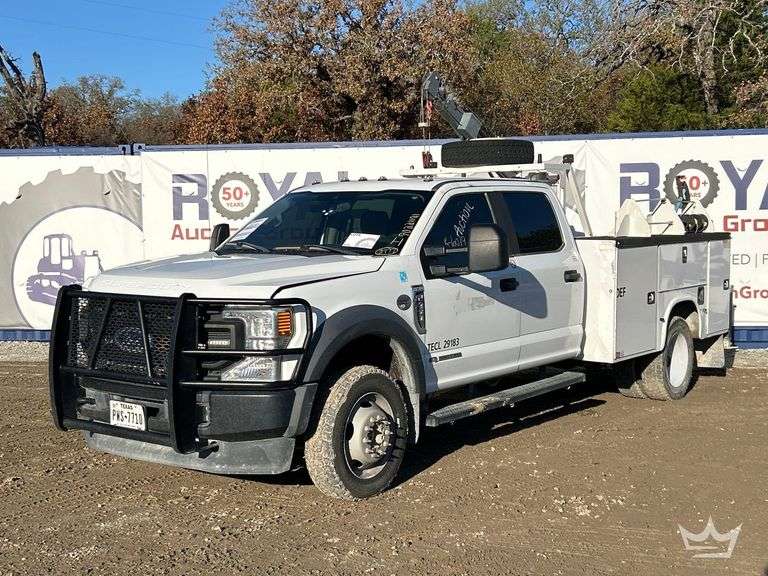 2021 Ford F-450 4x4 Crew Cab Venturo ET12 1.5 Ton Crane Service Truck