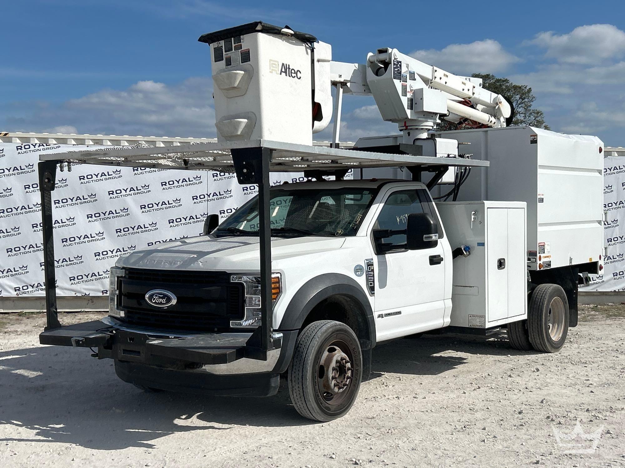 2018 Ford F-550 4x4 Altec AT37G Forestry Chipper Bucket Truck