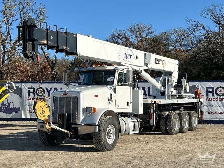 2013 Peterbilt 365 Tri Axle Altec AC38-127S 5 Section 38 Ton All Terrain Crane Truck