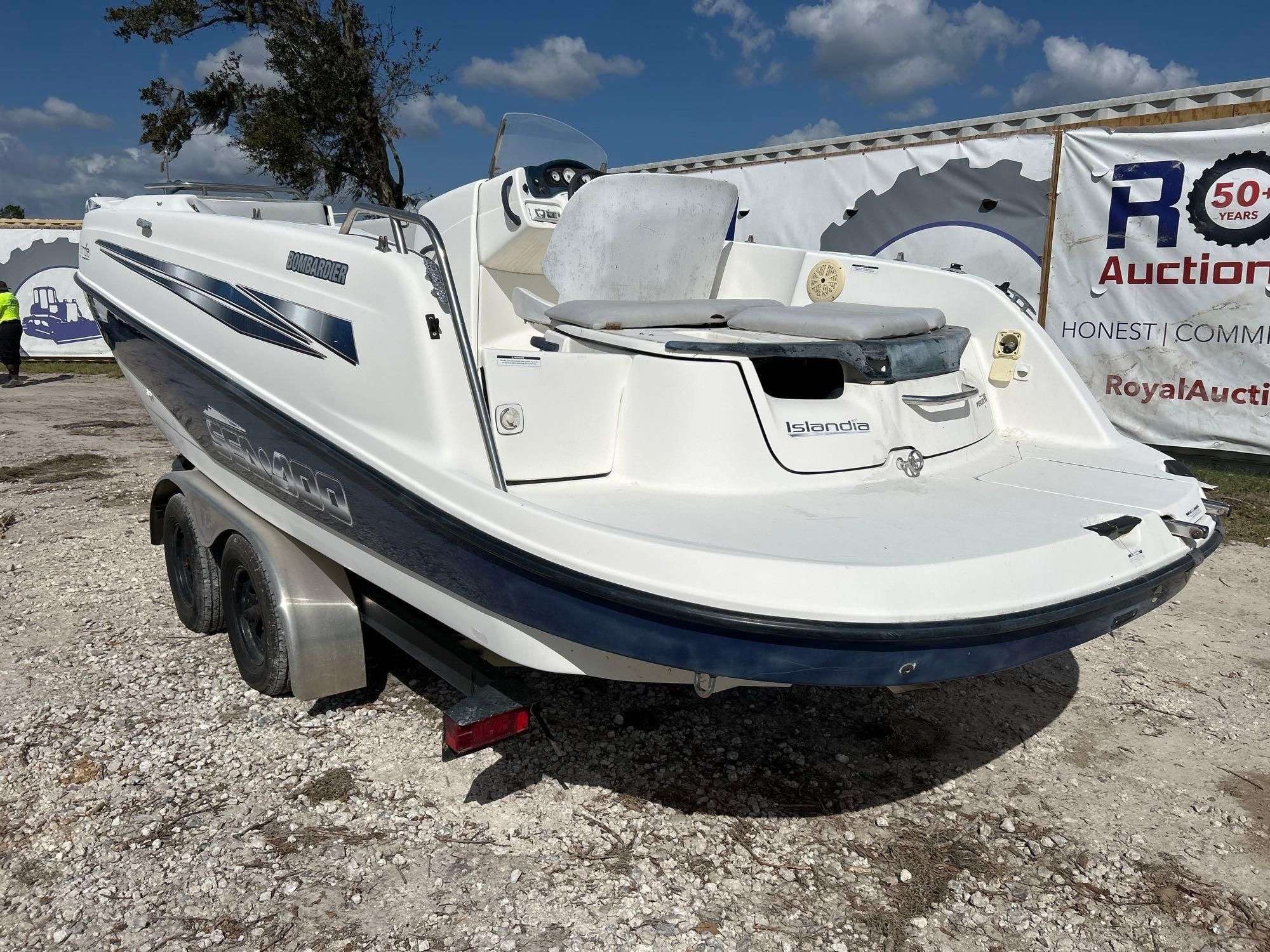 2001 22ft. SeaDoo Islandia Bombardier Jet Boat with 21ft. Boat 