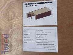 All Vertical Metal Garage Building