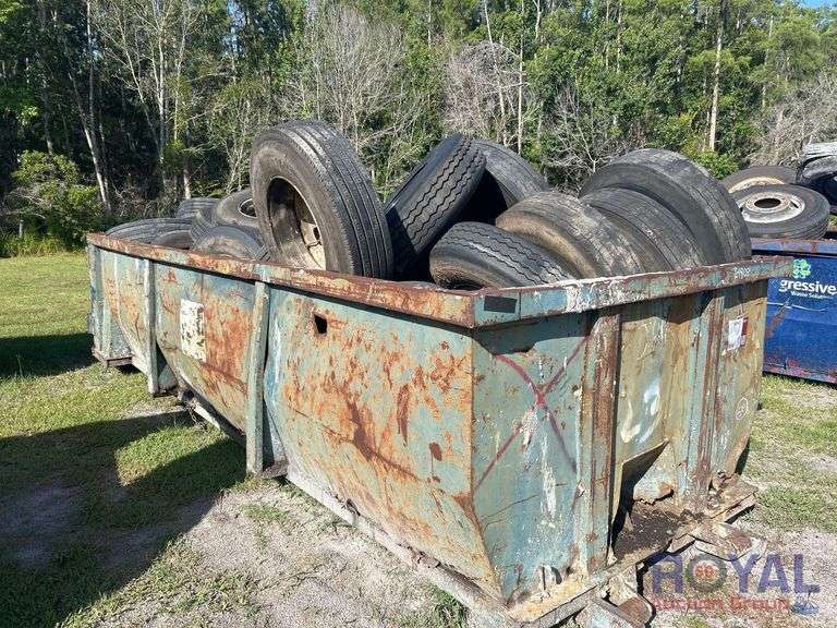 Roll-off Dumpster With Tires