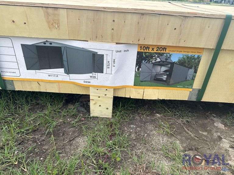 2025 10ft X 20ft Single Garage Metal Shed